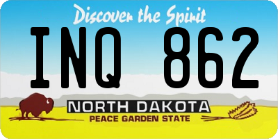 ND license plate INQ862