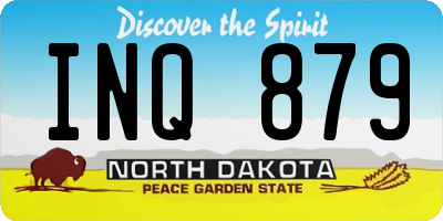 ND license plate INQ879