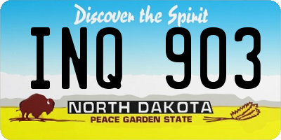 ND license plate INQ903