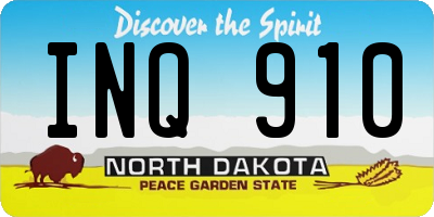 ND license plate INQ910