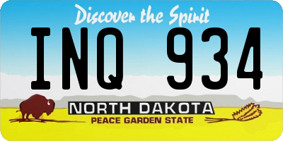 ND license plate INQ934
