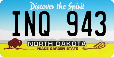 ND license plate INQ943