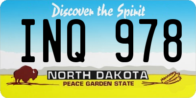 ND license plate INQ978