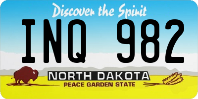ND license plate INQ982