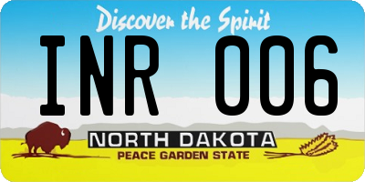 ND license plate INR006