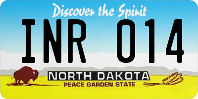 ND license plate INR014