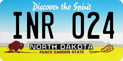 ND license plate INR024