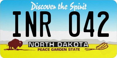 ND license plate INR042