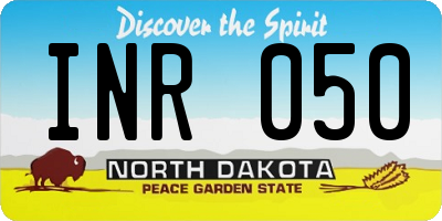 ND license plate INR050