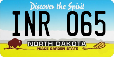 ND license plate INR065