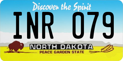 ND license plate INR079