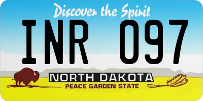 ND license plate INR097