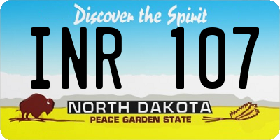 ND license plate INR107