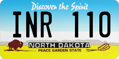 ND license plate INR110