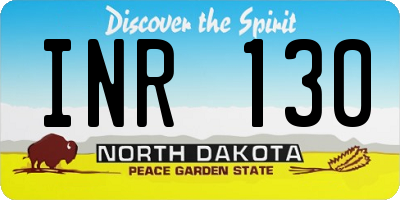 ND license plate INR130