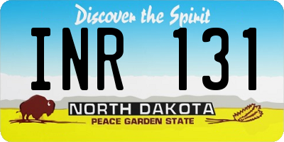 ND license plate INR131