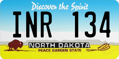 ND license plate INR134