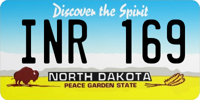 ND license plate INR169