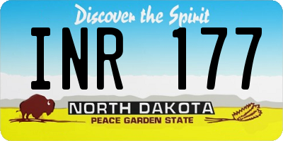 ND license plate INR177