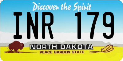 ND license plate INR179