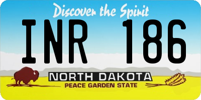 ND license plate INR186