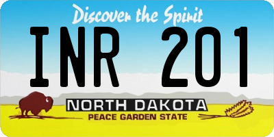 ND license plate INR201