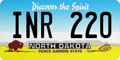 ND license plate INR220
