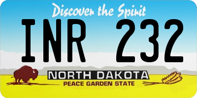 ND license plate INR232
