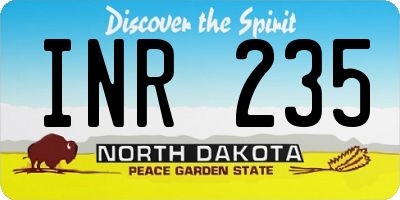 ND license plate INR235