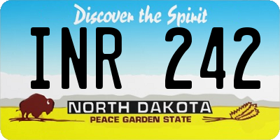 ND license plate INR242