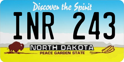 ND license plate INR243