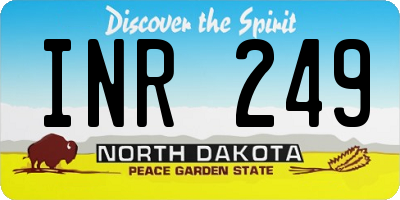 ND license plate INR249