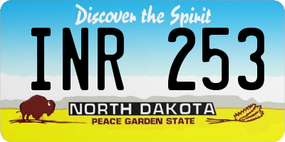 ND license plate INR253