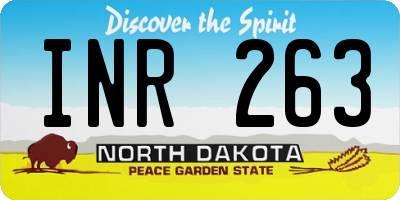 ND license plate INR263