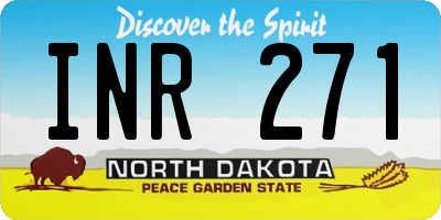 ND license plate INR271
