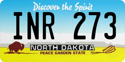 ND license plate INR273