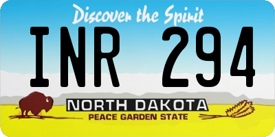ND license plate INR294