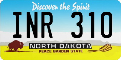 ND license plate INR310