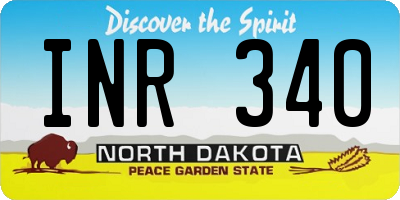 ND license plate INR340