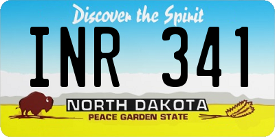 ND license plate INR341