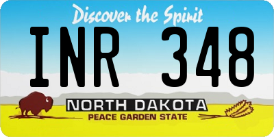 ND license plate INR348