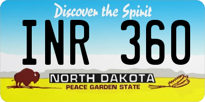 ND license plate INR360