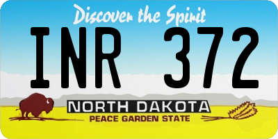 ND license plate INR372