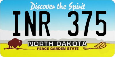ND license plate INR375