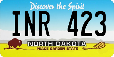 ND license plate INR423