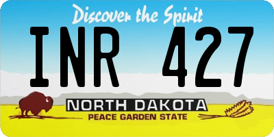 ND license plate INR427