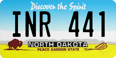 ND license plate INR441