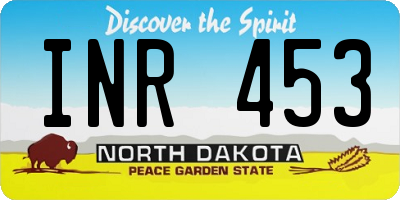 ND license plate INR453