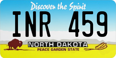 ND license plate INR459