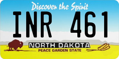 ND license plate INR461